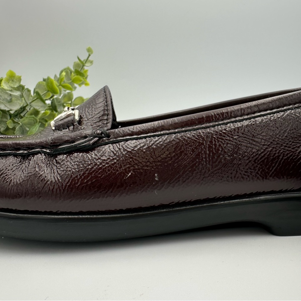 SAS Women’s Metro Horsebit Dark Brown Patent Leather Loafers Shoes Size 7.5 - Picture 9 of 10